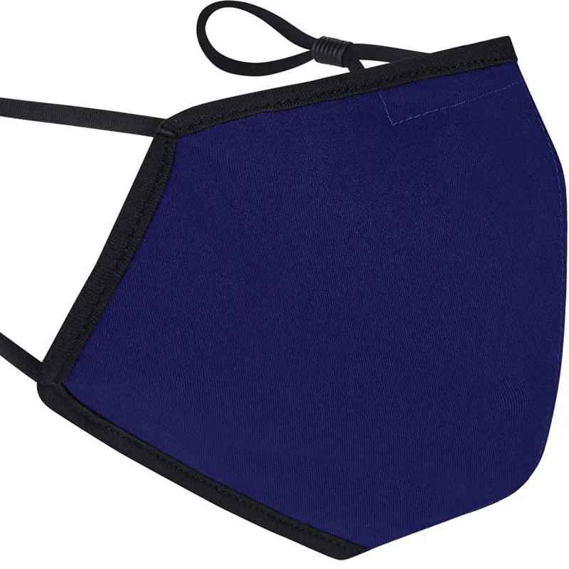 Face Mask Reusable Travel Mask with FREE Replaceable Filter - Blue with Black Trim